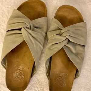 Vince Camuto blue suede sandals